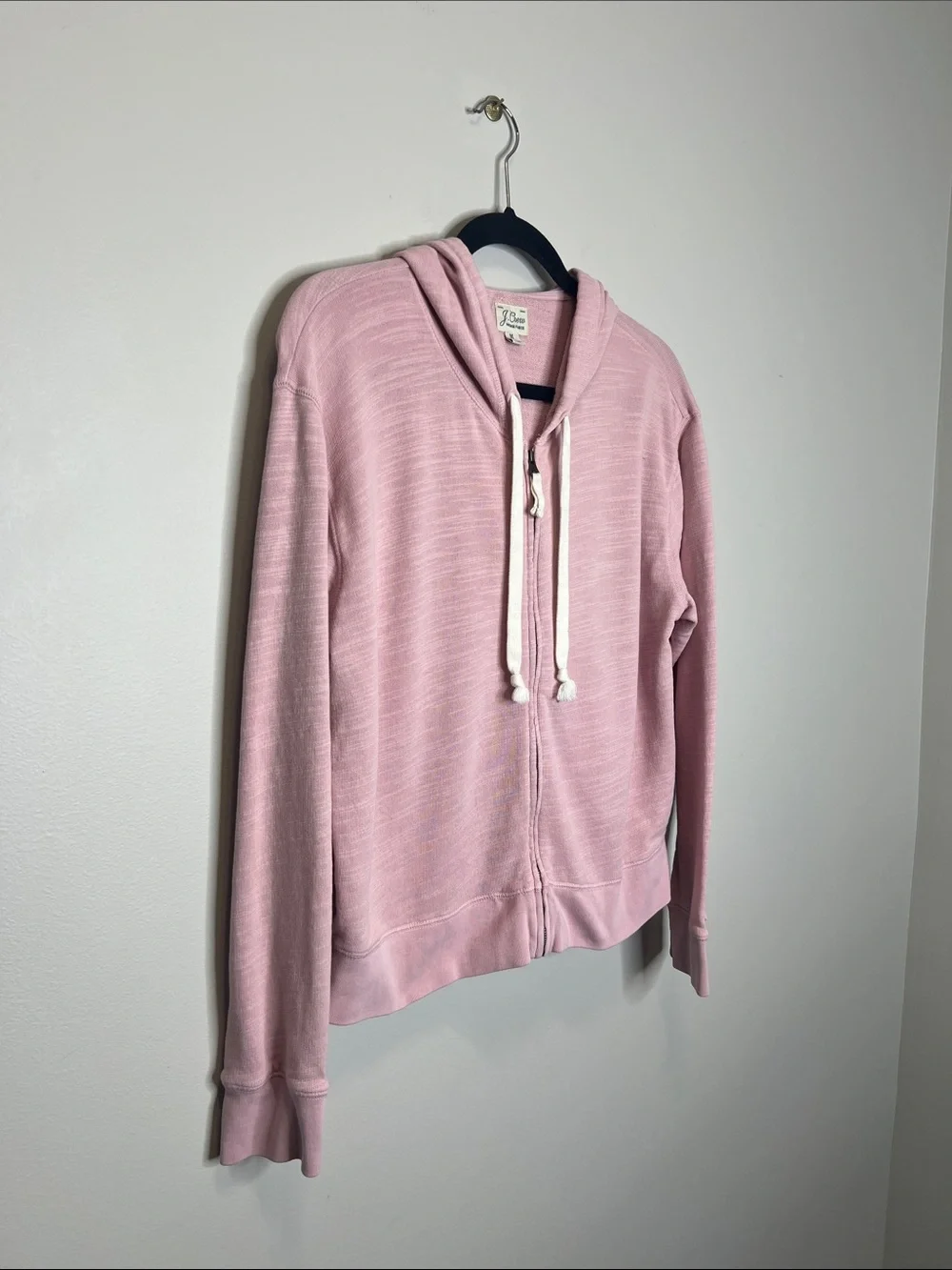 J. Crew Cropped Full Zip hoodie in vintage cotton Terry size Medium